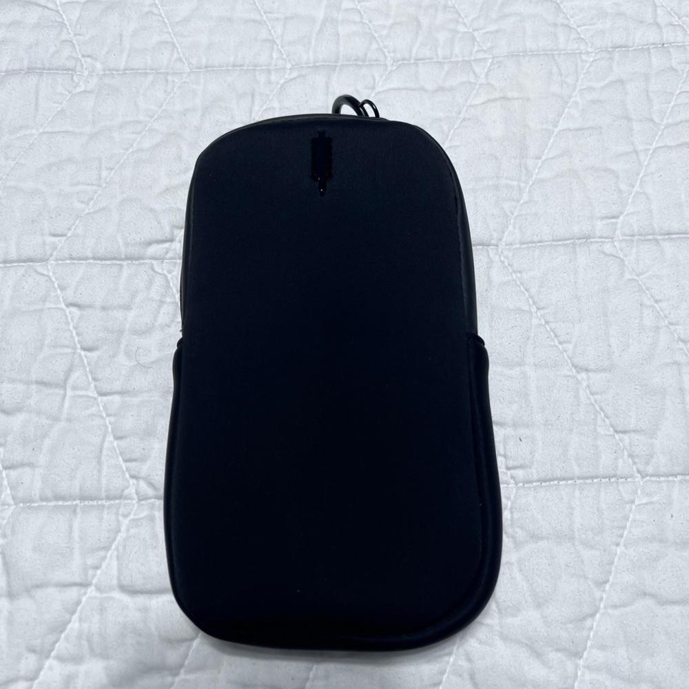 Sleek Black Neoprene Wristlet Clutch